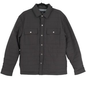 Rails Andover Quilted Snap Button Jacket Black Men's Medium Puffer Shirt Style